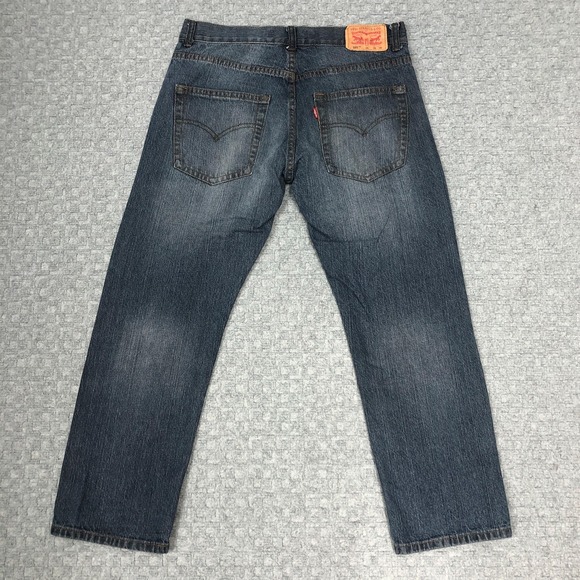 Levis 505 Jeans Boys 10 Husky W30 L26 Blue Denim Regular Fit Classic Youth Kids - Picture 2 of 13